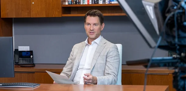 Brandon at desk